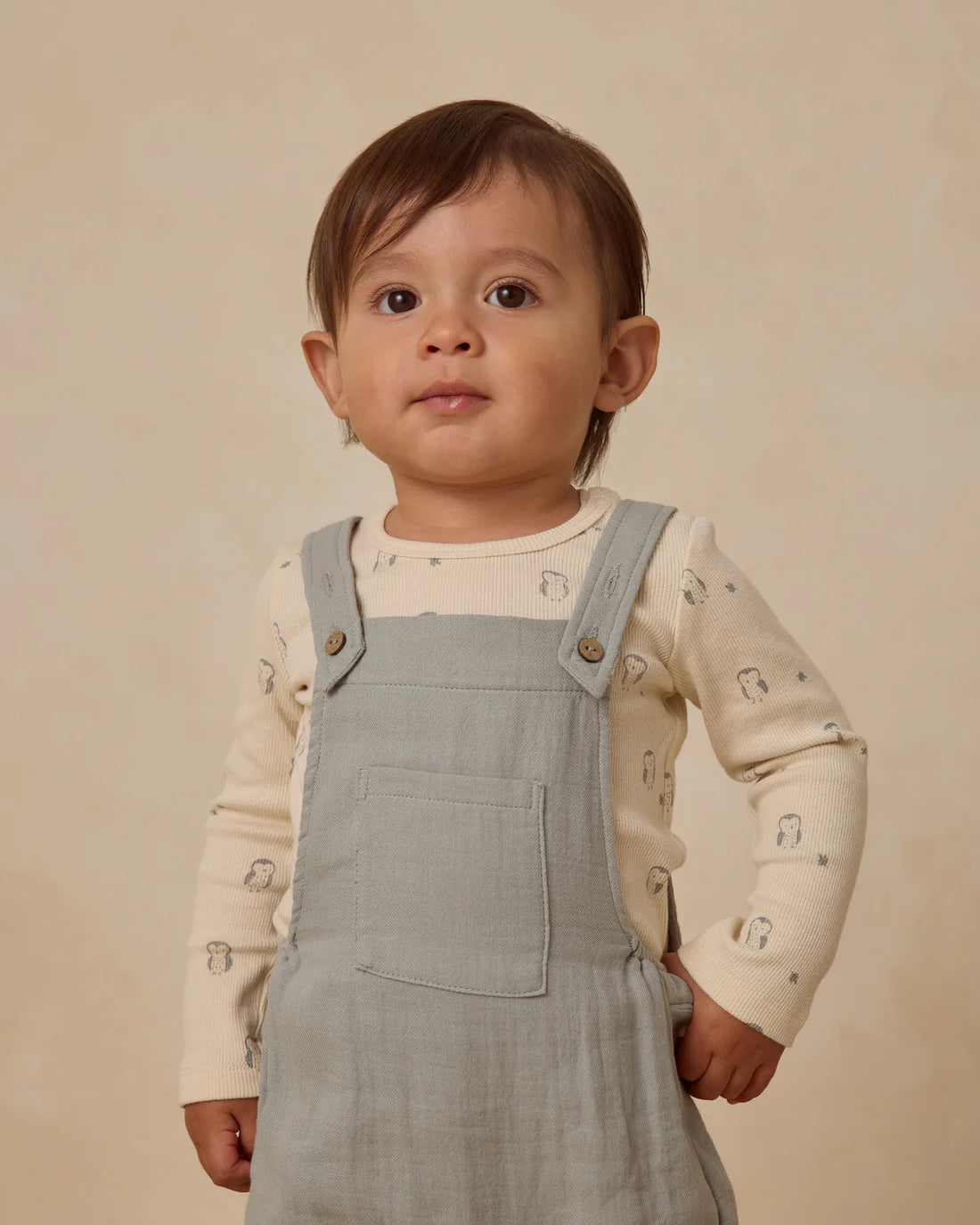 Quincy Mae - Baby Overall - Steel Blue