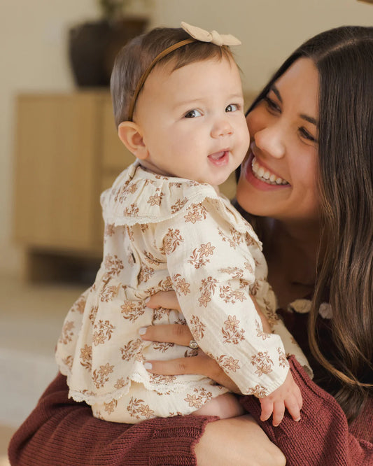 Quincy Mae - Thalia Romper - Daylily