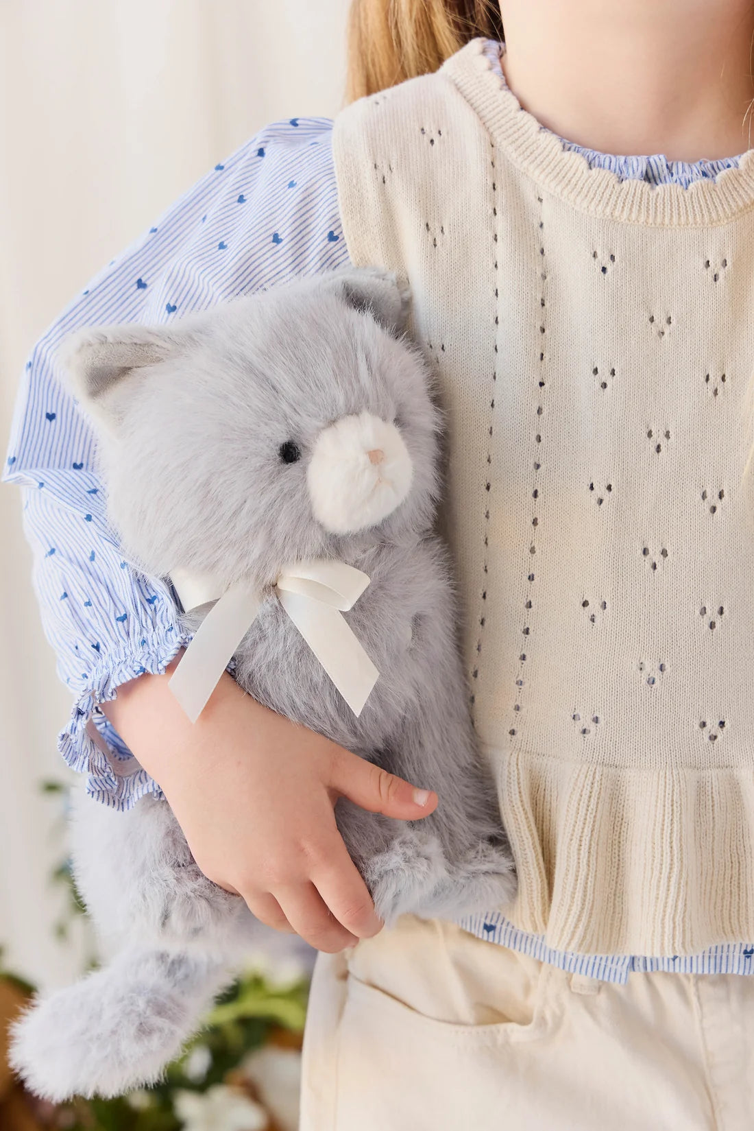 Jamie Kay Snuggle Bunnies - Moon the Kitty - Soft Grey