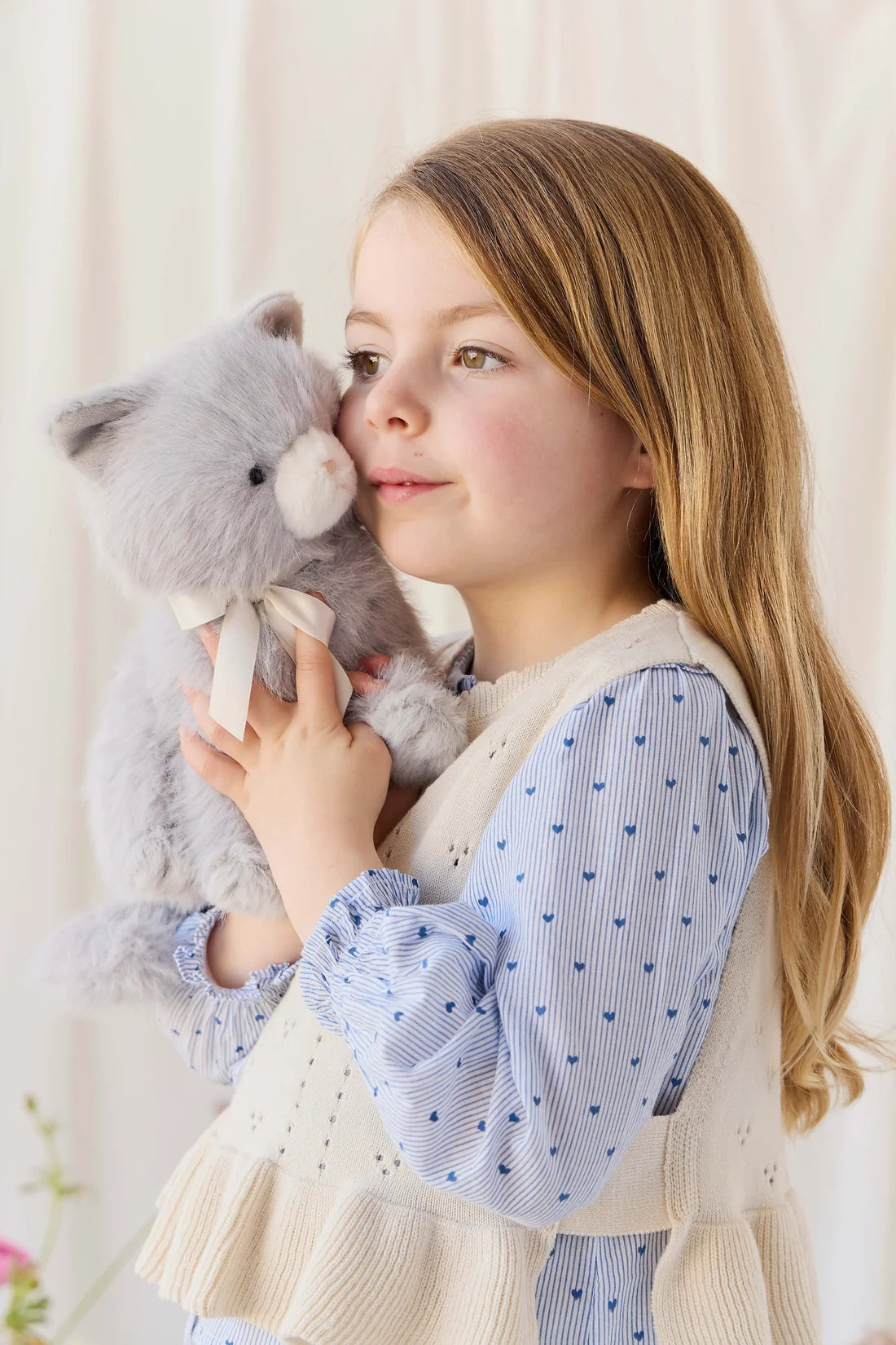 Jamie Kay Snuggle Bunnies - Moon the Kitty - Soft Grey