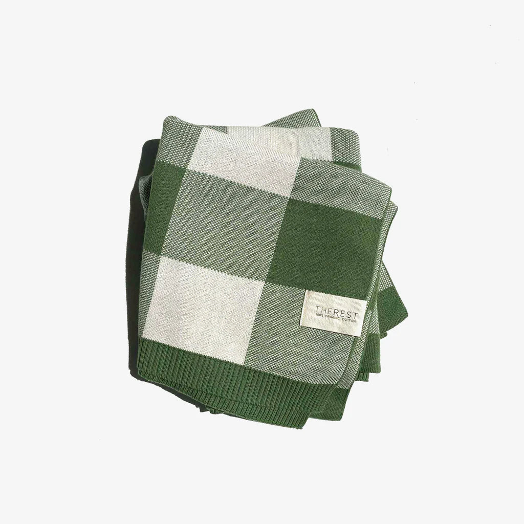 The Rest - Organic Cotton Knit Blanket - Clover Picnic