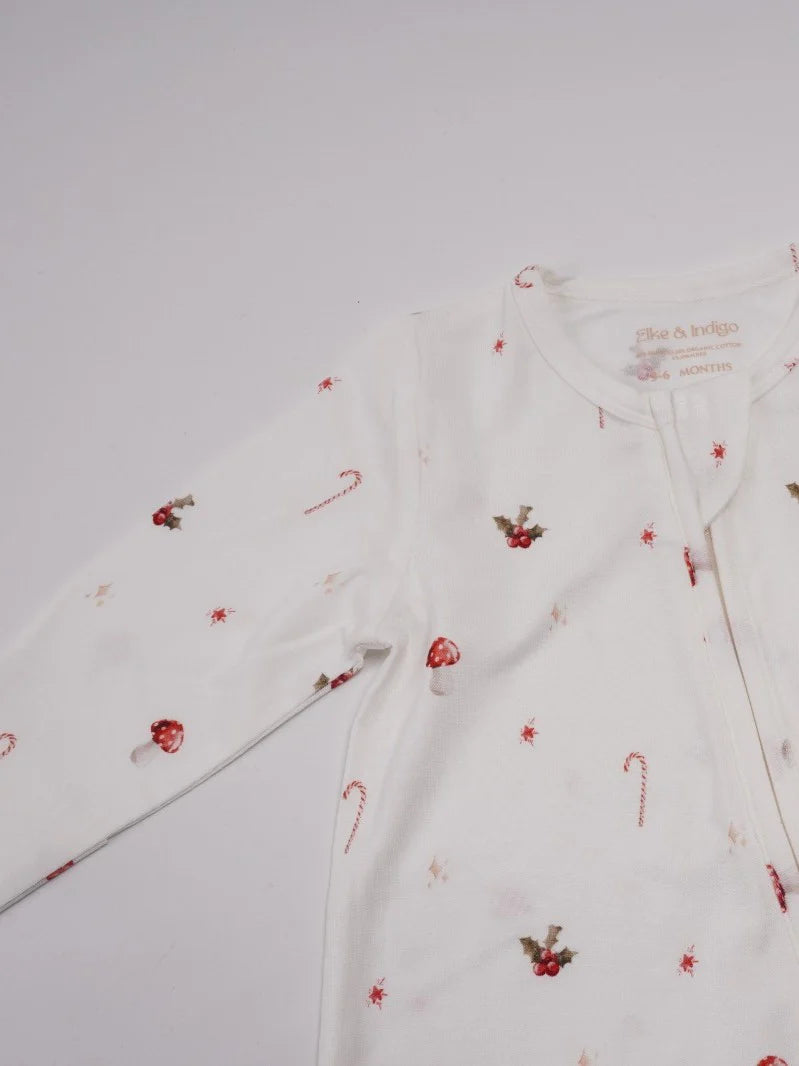 Elke & Indigo - Organic Cotton Growsuit - Christmas Woodland