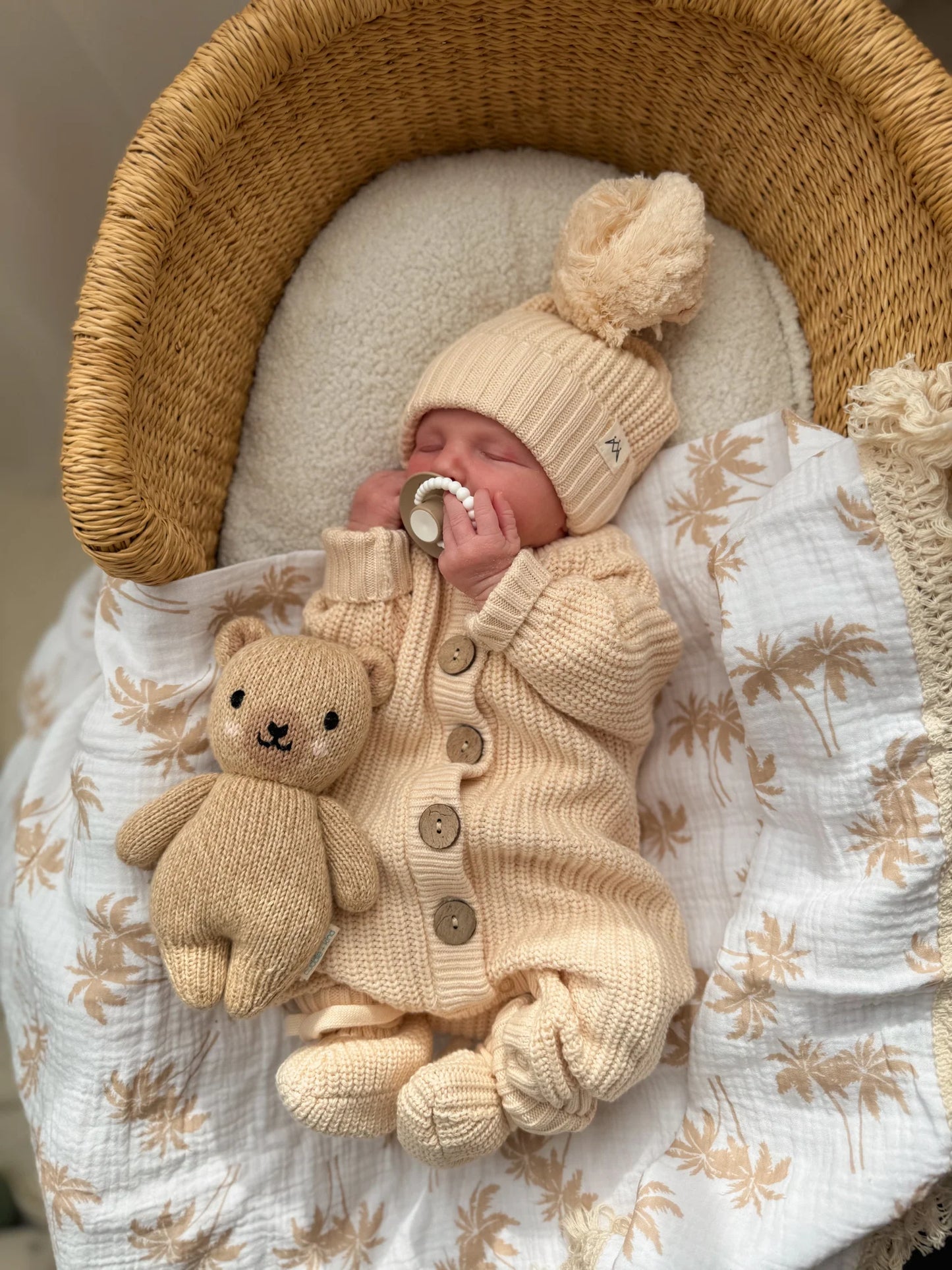 3 Little Crows - Knitted Romper - Oat