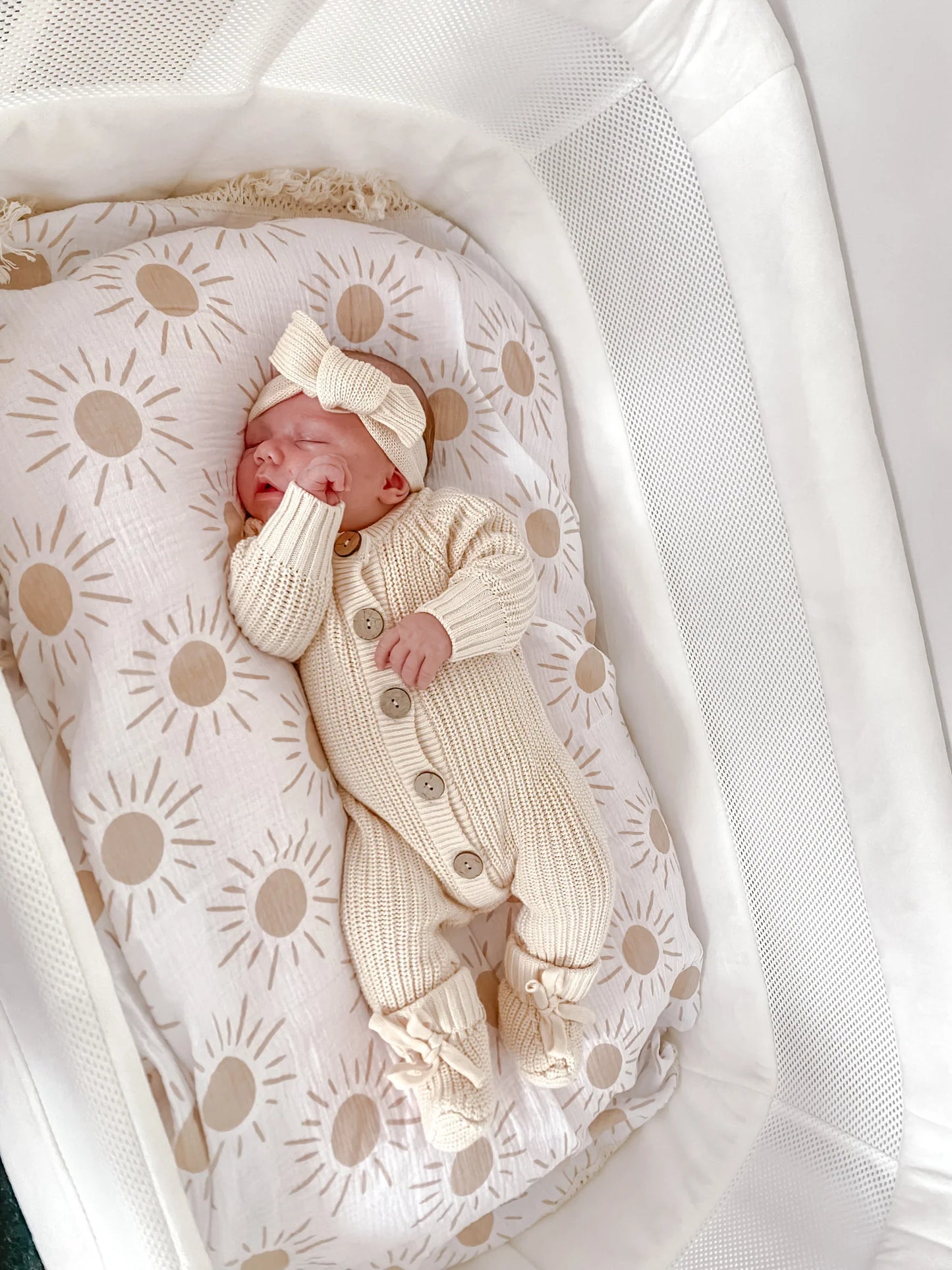 3 Little Crows - Knitted Romper - Oat