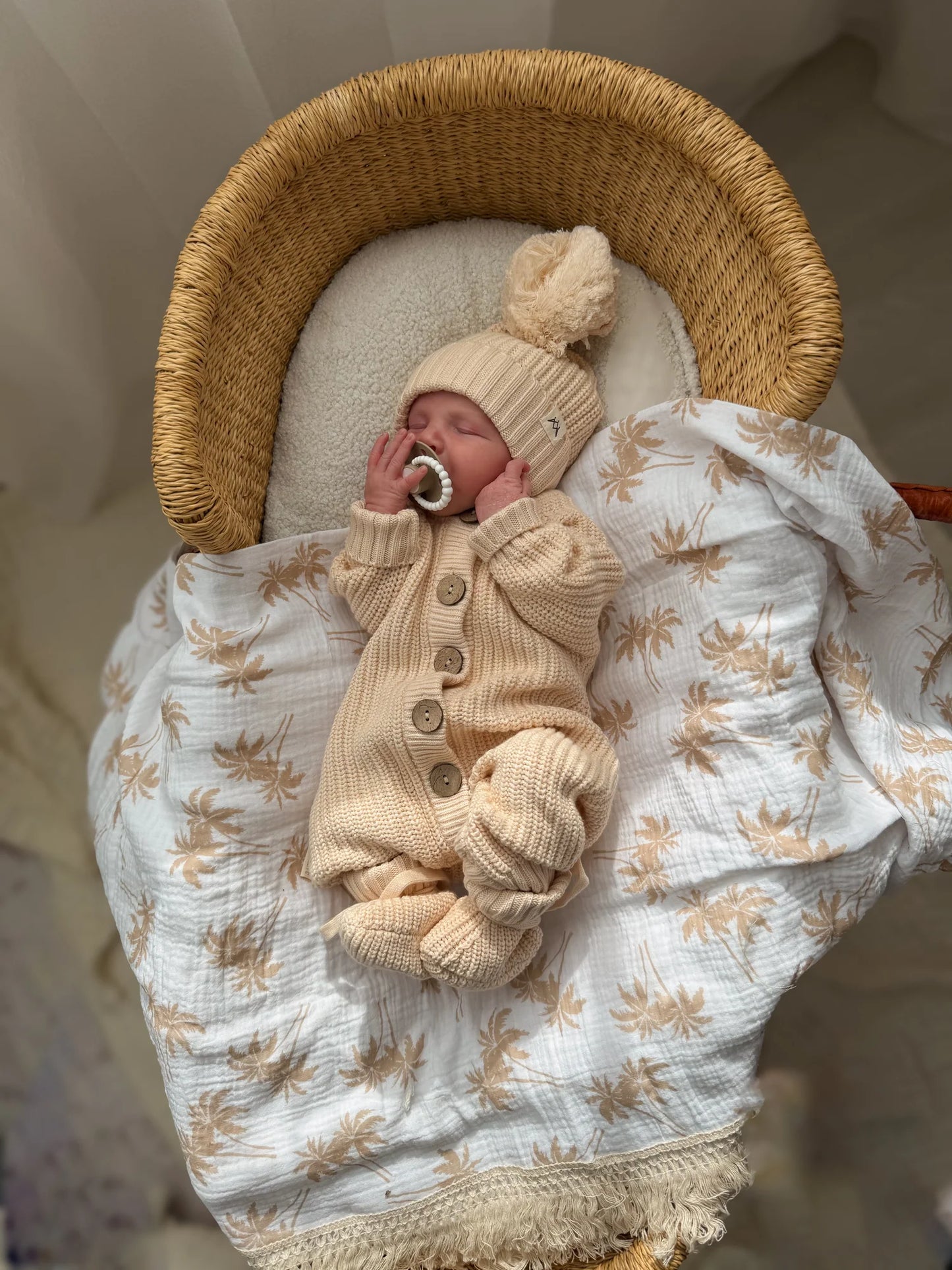 3 Little Crows - Knitted Romper - Oat