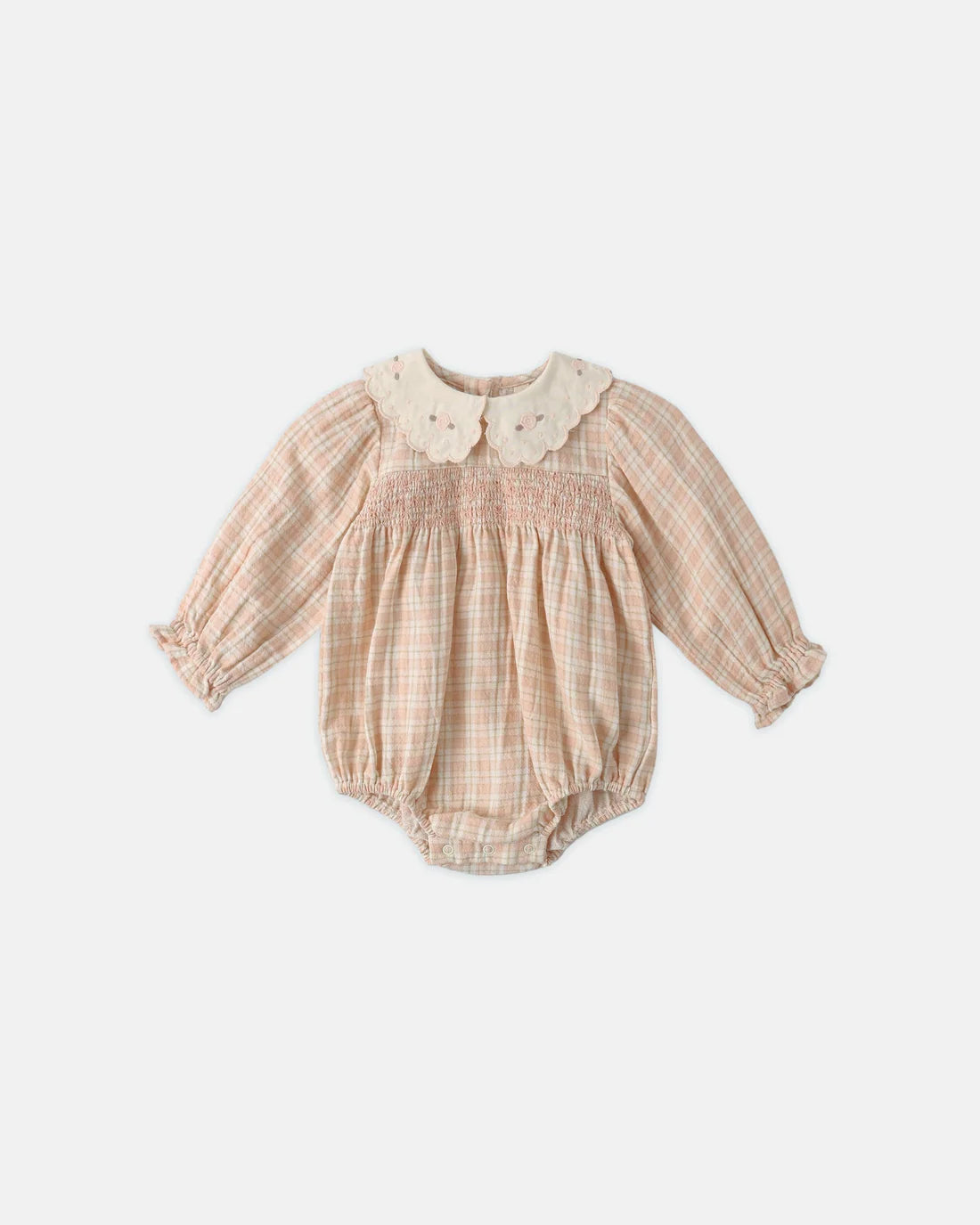 Quincy Mae - Callie Romper - Pink Plaid