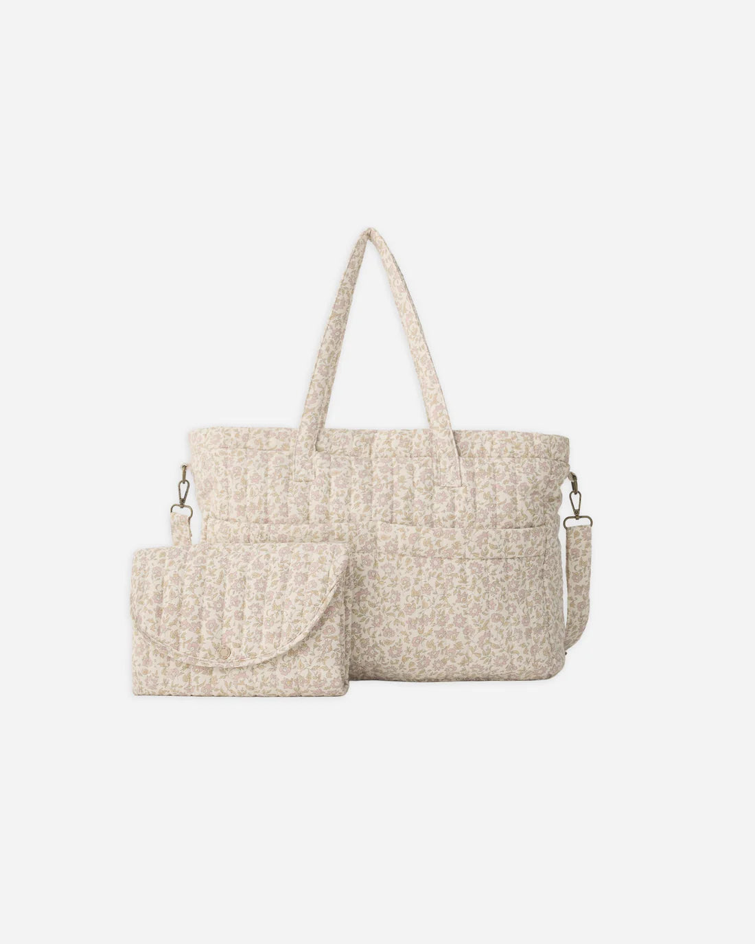 Quincy Mae - Diaper Bag + Changing Mat - Wildflower Woven