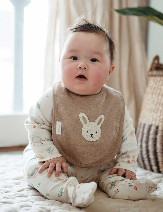 Purebaby - Bunny Bib - Mushroom