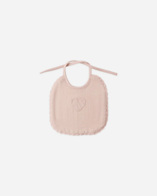 Quincy Mae - Woven Tie Bib - Blush