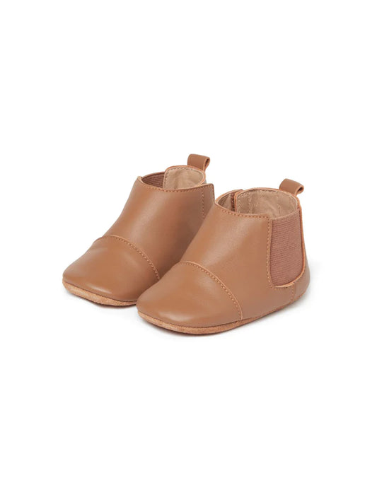 PureBaby - Leather Chelsea Booties - Tan