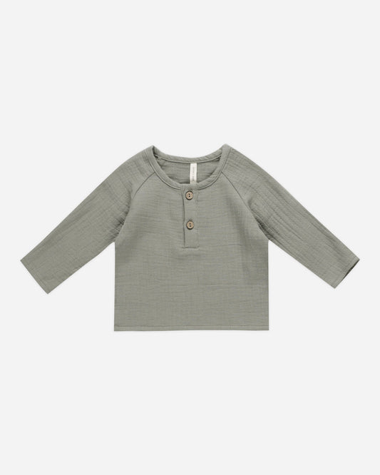 Quincy Mae - Zion Shirt - Basil