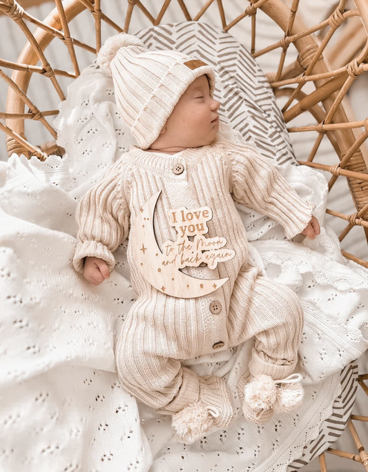 Little B's Nursery - Ribbed Romper - Honey