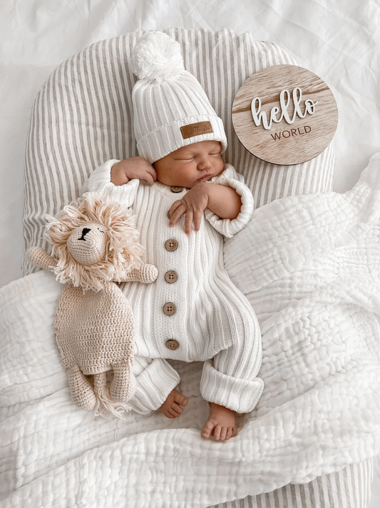 Little B's Nursery - Ribbed Romper - Milk