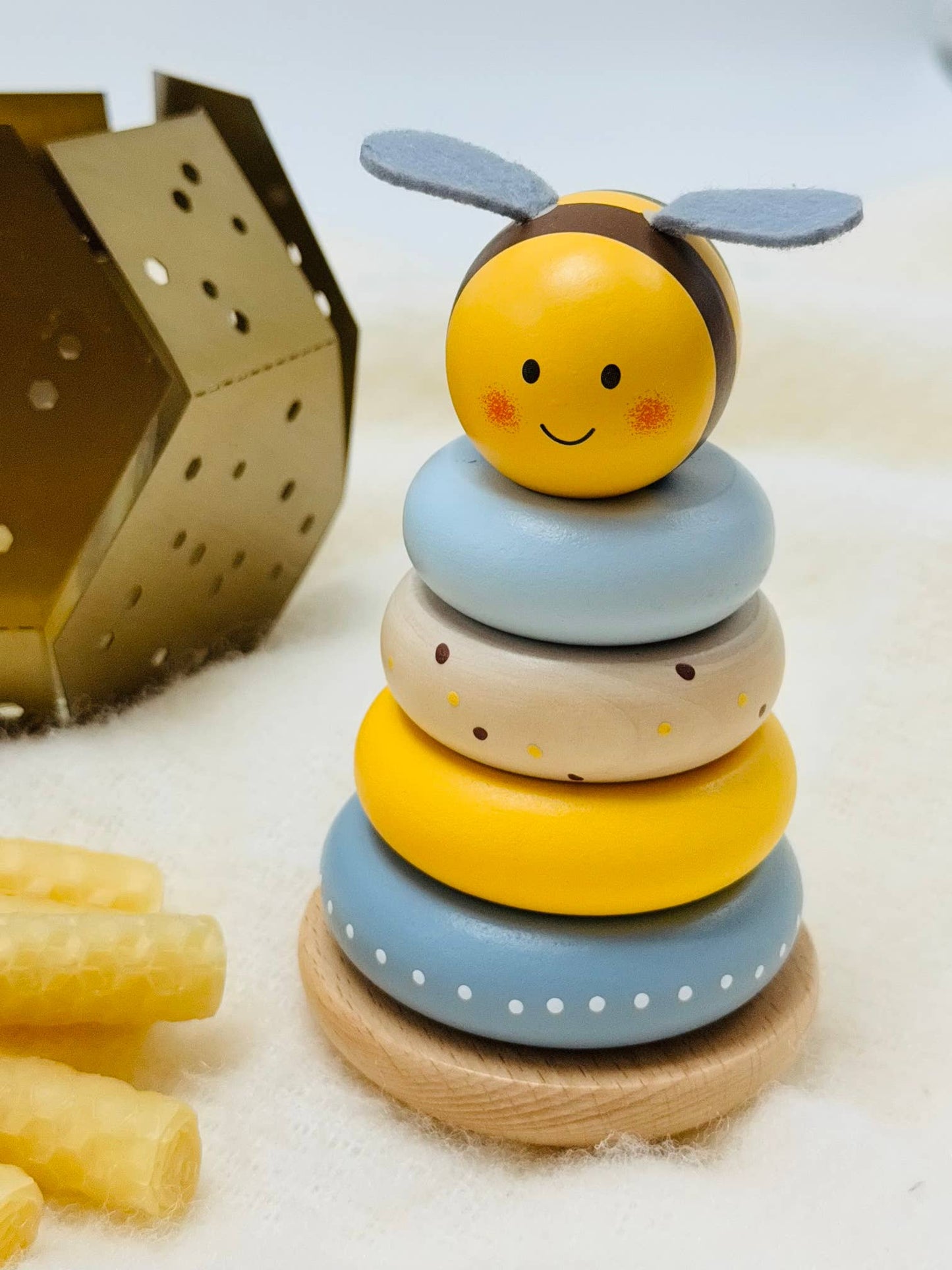 Wooden Bee Stacking Toy