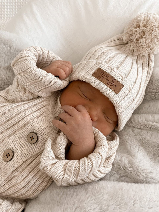 Little B's Nursery - Ribbed Beanie - Honey Milk