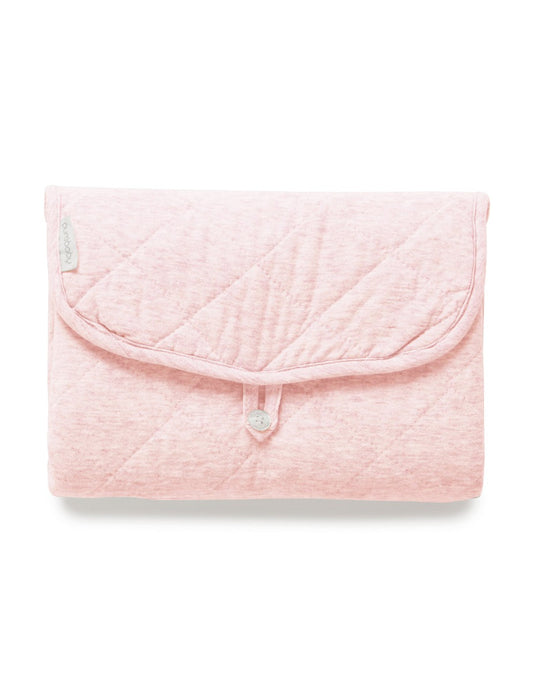 Purebaby - Quilted Change Mat - Soft Pink Melange
