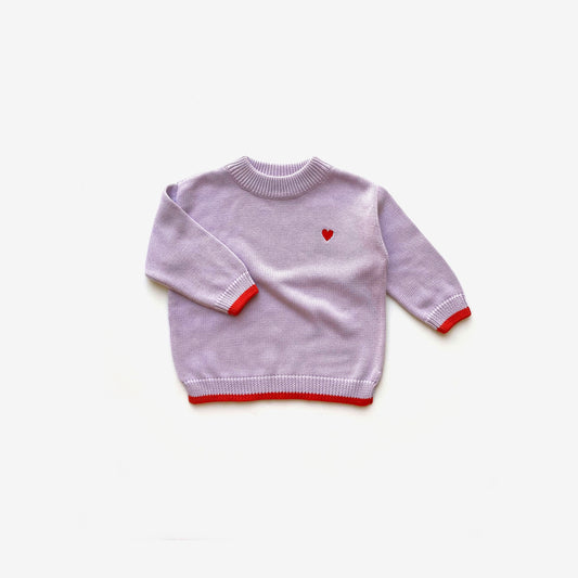 The Rest - Organic Cotton Knit Jumper - Lilac Dip