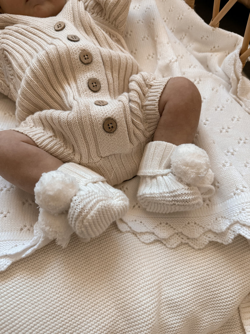 Little B's Nursery - Booties - Milk