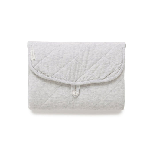 Purebaby - Quilted Change Mat - Pale Grey Malange