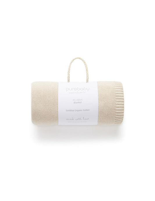Purebaby - Essentials Textured Blanket - Wheat Melange