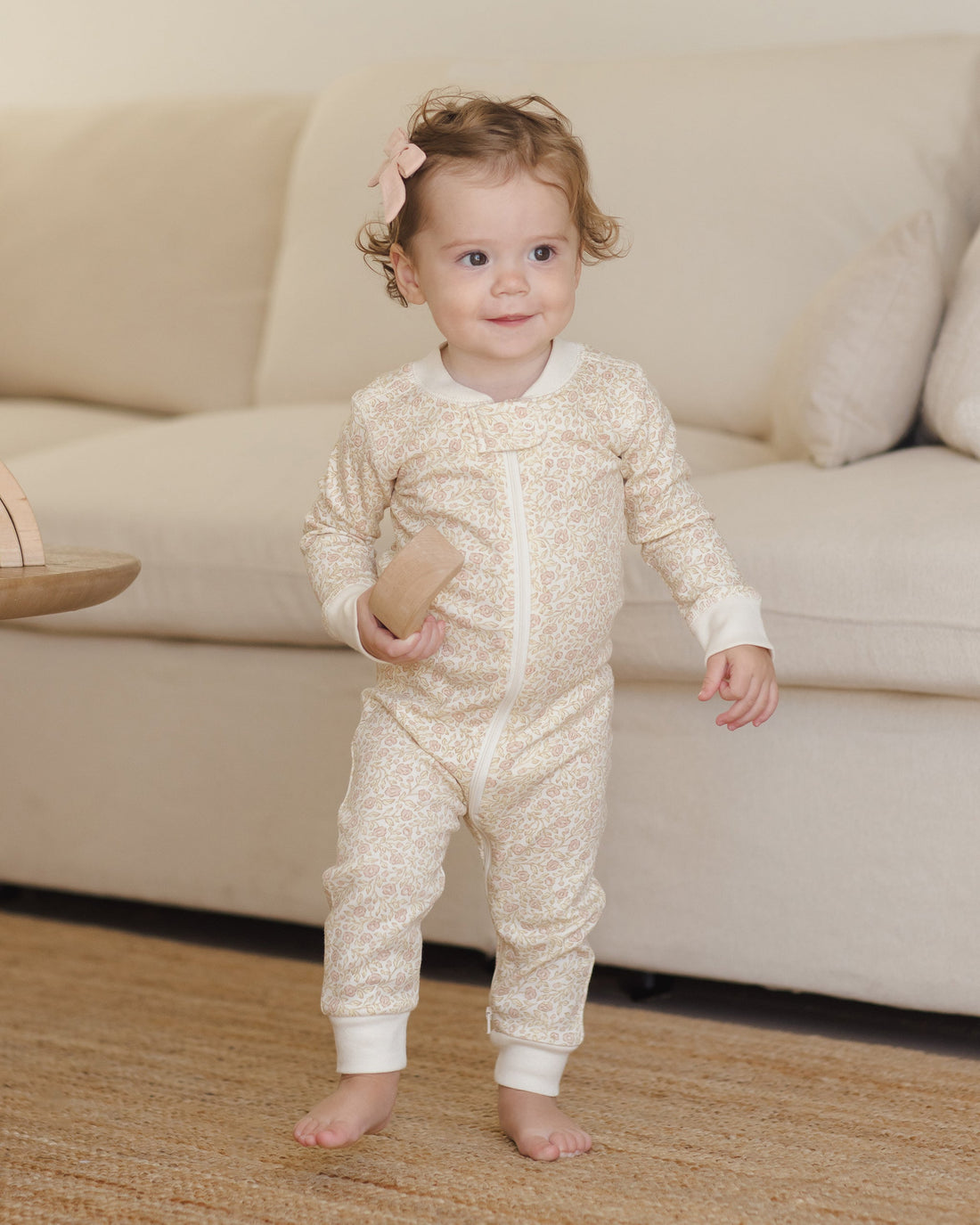 Quincy Mae - Zip Longsleeve Sleeper - Primrose