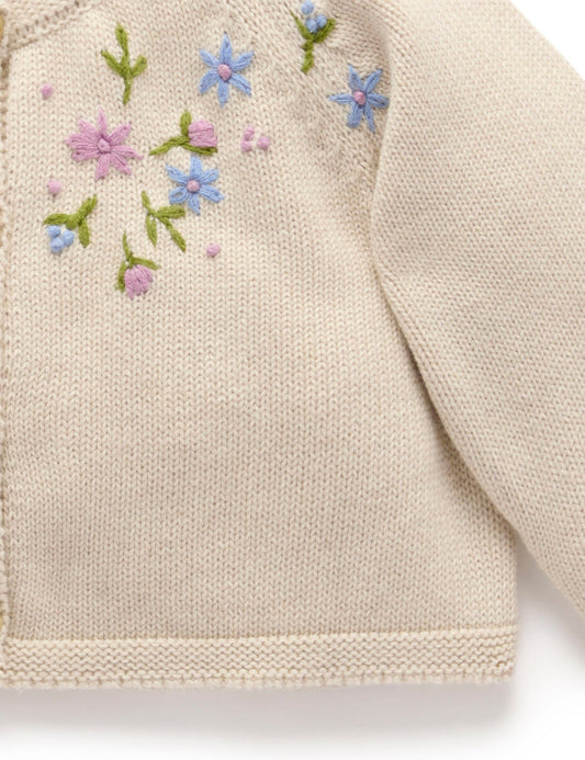 Purebaby - Posie Cardigan - Wheat