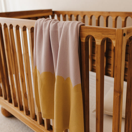 The Rest - Organic Cotton Knit Blanket - Scallop