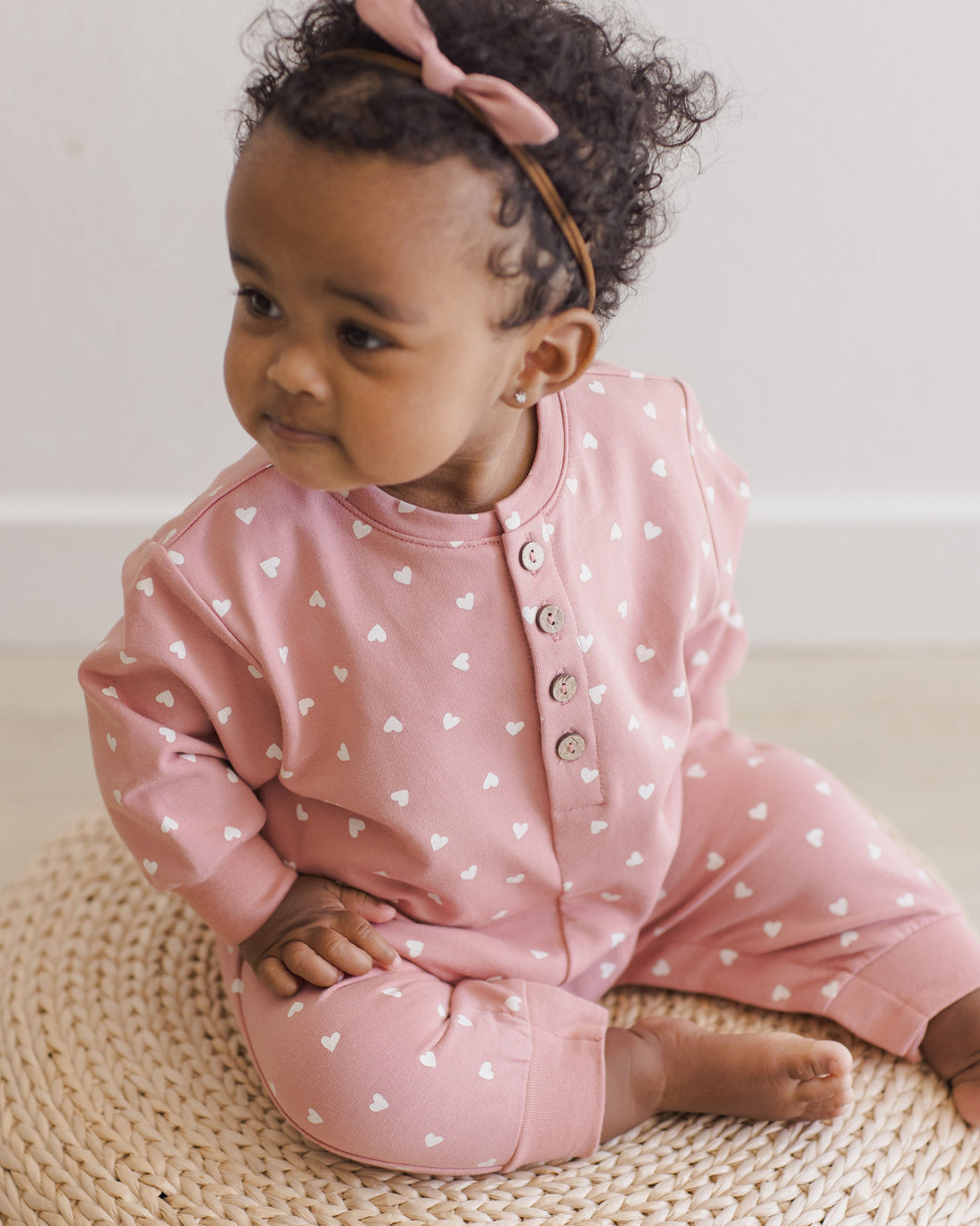 Quincy Mae - Relaxed Jumpsuit - Lipstick Hearts